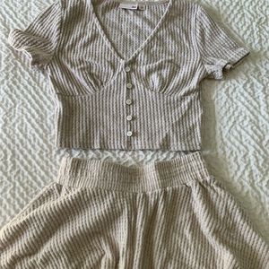 Cream Color, Matching Set! Size Small (both top & bottom)